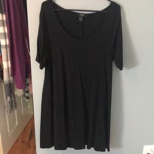 Forever 21 PLUS Black T-Shirt Dress